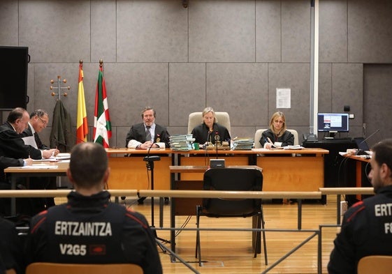 Imagen del juicio celebrado en la Audiencia Provincial de Bizkaia en enero 2024.