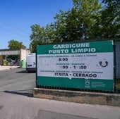Acceso principal del garbigune localizado en la Avenida de los Huetos.