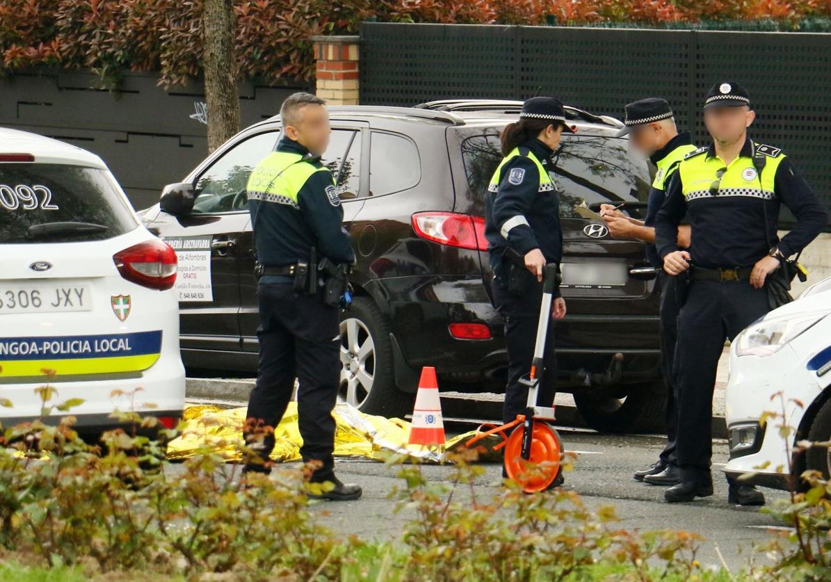 Agentes locales en un accidente anterior a los hechos.