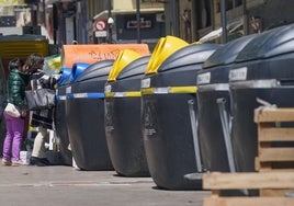 Contenedores de residuos en Vitoria.