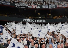 La afición del Tottenham disfrutó de lo lindo.