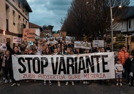 Protesta organizada por la plataforma Stop Variante.