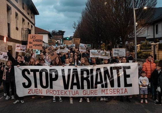 Protesta organizada por la plataforma Stop Variante.