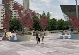 Recreación del nuevo parque en avenida del Ferrocarril.