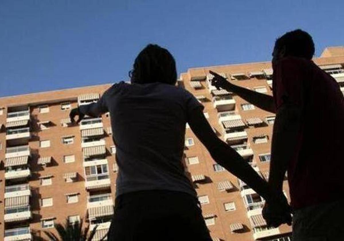 El muro de la vivienda
