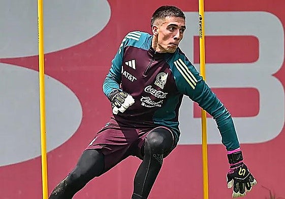 Padilla, en un entrenamiento con la Tricolor.