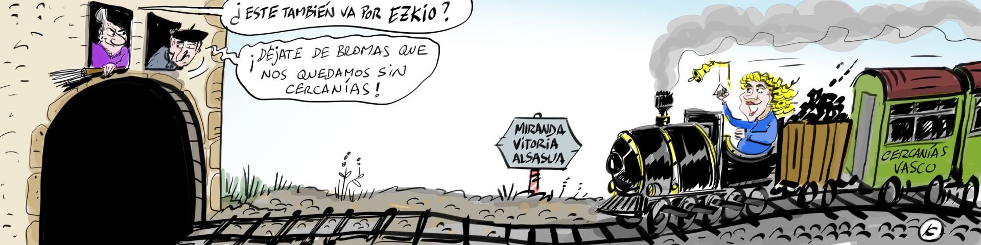 La viñeta de Cerrajería sobre el cercanías de Álava