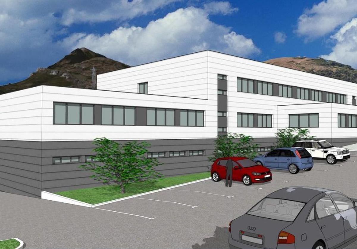 Infografía del nuevo edificio con el que contará el centro de formación San Jorge.