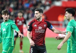 Tachi, en el partido contra el Racing disputado en Anduva en marzo.