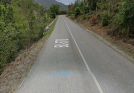Imagen de la carretera BU-570 donde tuvo lugar el accidente.