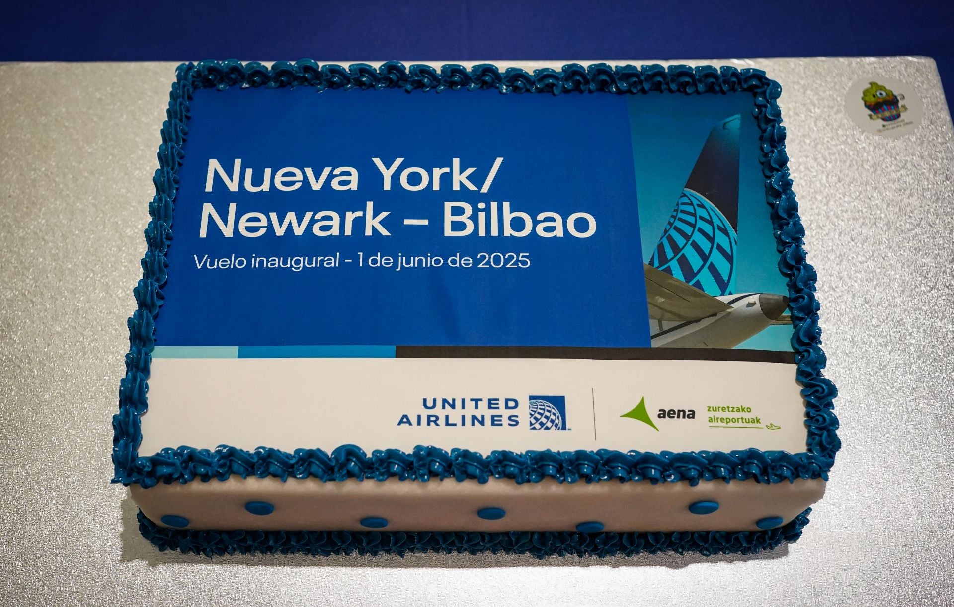 Las mejores imágenes del primer vuelo Nueva York-Bilbao de la historia