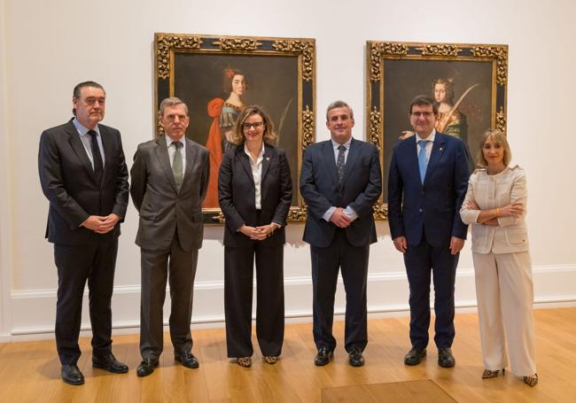 Miguel Zugaza (Bellas Artes), Asís Canales (Iberdrola), Elixabete Etxanobe (Diputación), Guillermo Barandiarán (Fundación Gondra Barandiarán), José María Etxeberria (Universidad de Deusto) y Leire Jauregibeitia (Bellas Artes).