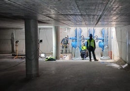 Interior de uno de los depósitos.