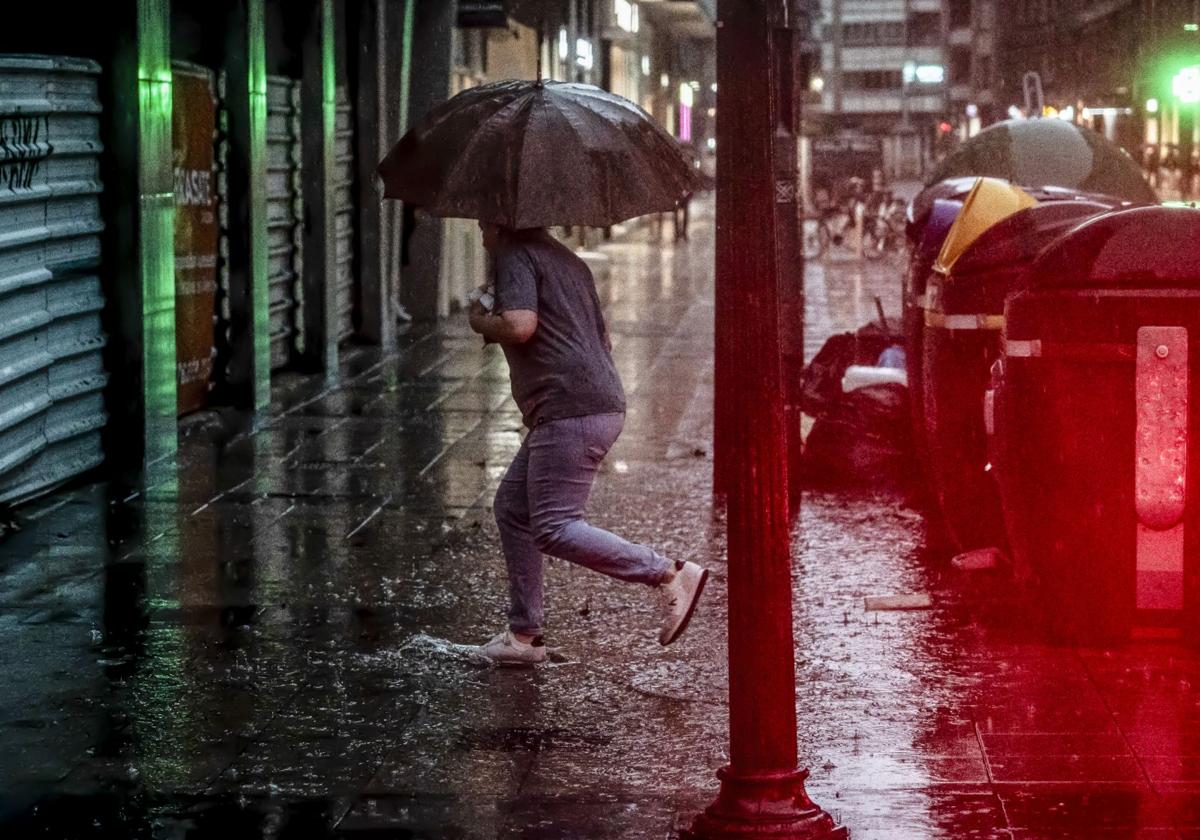 Tormenta de granizo el pasado viernes en Vitoria