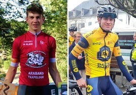 El ciclismo alavés rinde homenaje a los dos jóvenes que murieron en el accidente de tráfico de Espinosa de los Monteros