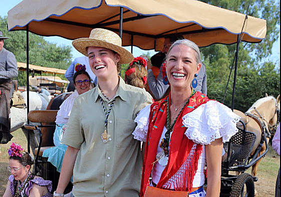 Naia Ocio, la hija de Aitor Ocio y Laura Sánchez, se bautiza en El Rocío