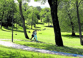 La zona del parque de Artaza más cercana a la rotonda quedará inutilizada por las obras del túnel.