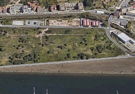 La zona donde se tiene previsto un gran parque público en Lamiako.
