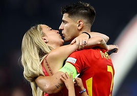 La mujer de Álvaro Morata denuncia amenazas de muerte al futbolista y a sus hijos por fallar el penalti