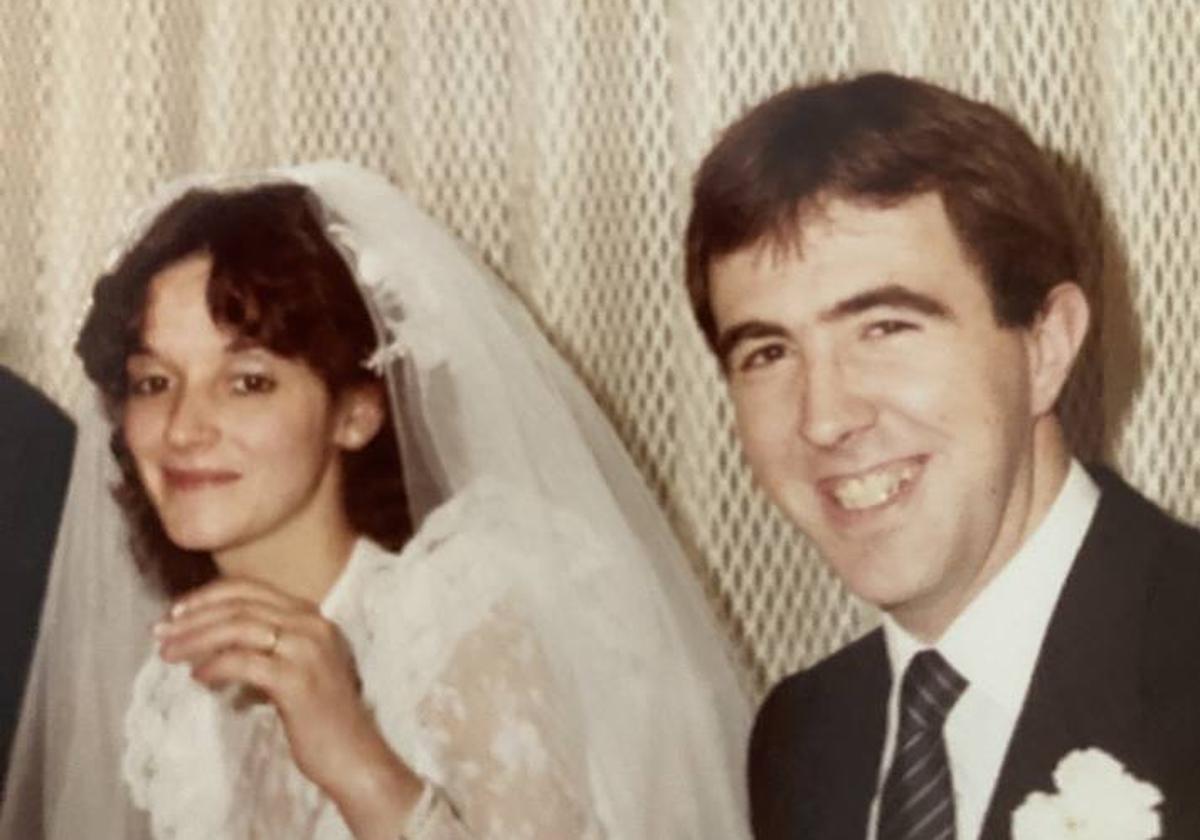 Recuerdo. María Jesús Monterroso y Agustín David Pascual, el día de su boda.