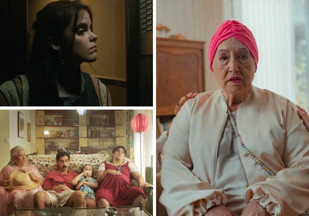Fotogramas de 'Hemen bizi da maitasuna', de Ainhoa Olaso y Enara García; 'Komando Marmitako', de Ane Nafarrate y Uxue Botas, y 'Hadas', de Beatriz de Silva.