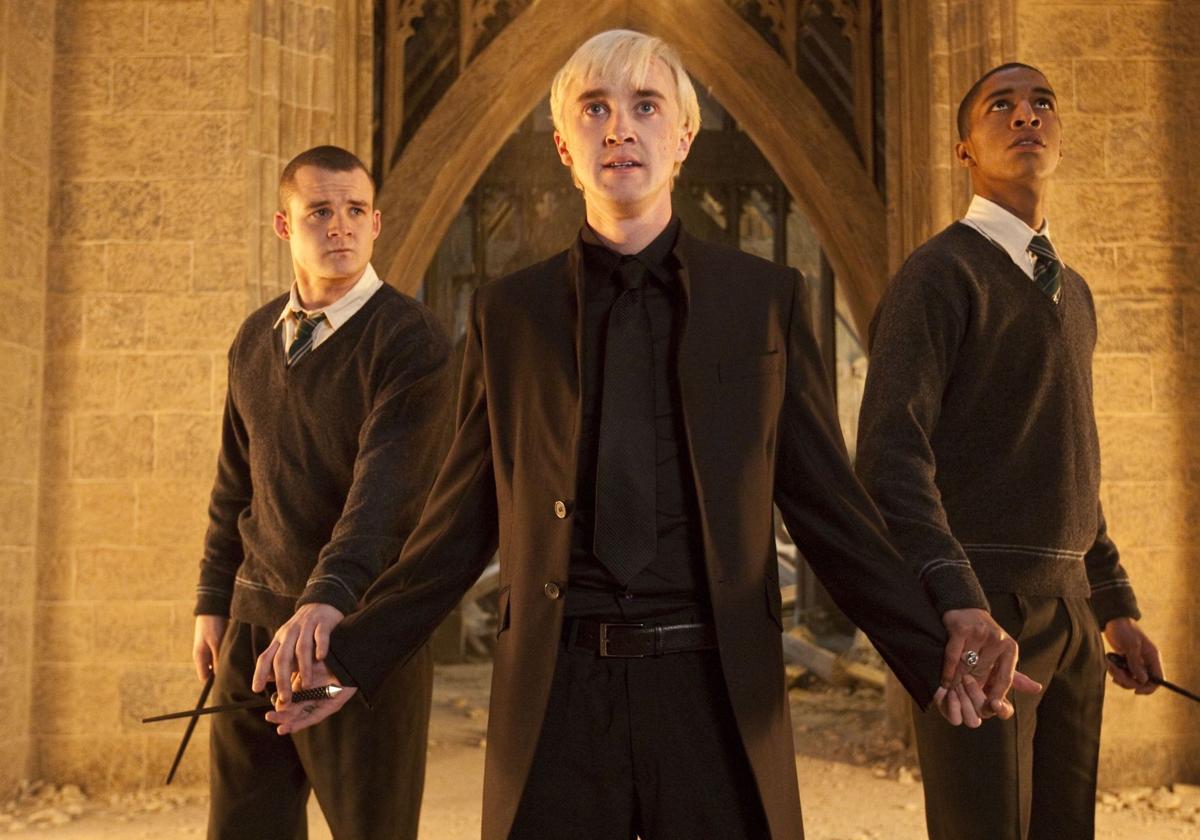 Tom Felton en una escena de las películas de Harry Potter.