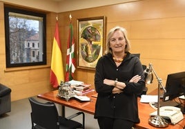 La presidenta de la Audiencia de Bizkaia, Reyes Goenaga.