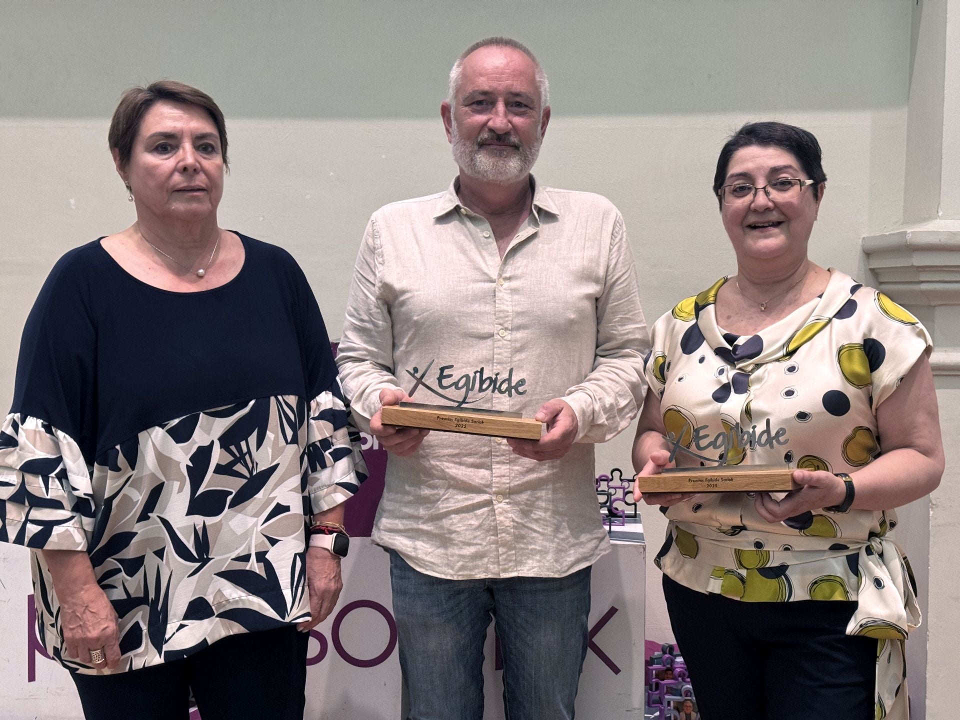 Josefina de Marco, Joseba Iturrieta e Isabel Alonso.