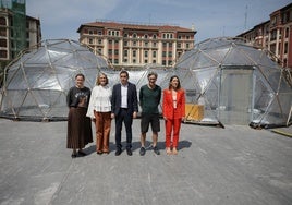 La obra permanecerá en la Herriko Plaza hasta el domingo 22.
