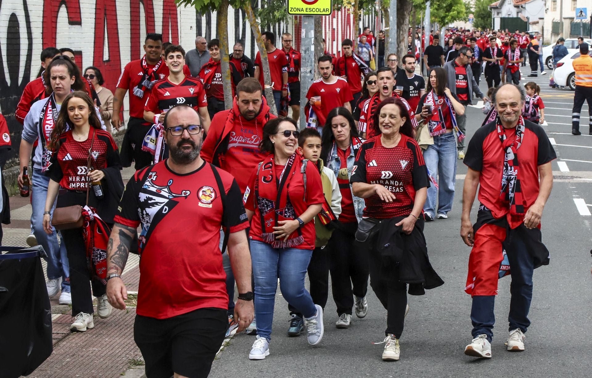 Las imágenes del recibimiento al Mirandés