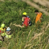 Los servicios de emergencias, en el lugar del accidente.