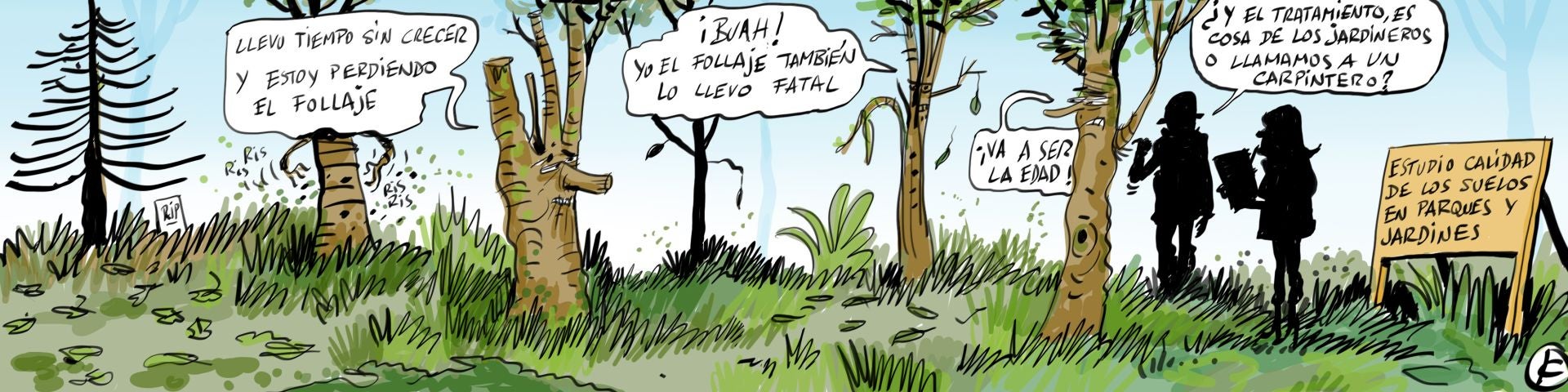 La viñeta de Cerrajería sobre el saneamiento del suelo de los parques de Vitoria