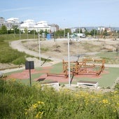 Las obras del nuevo parque recreativo de Borinbizkarra están sin terminar.