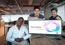 El equipo de la 'startup' The Pulse, una de las quince que el próximo día 26 participará en la primera edición de Araba Venture.