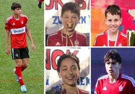 Asier Matos, Luca Valero, Gari Mendizabal, Luken Fuente y Paul Olabarri (de izquierda a derecha y de arriba a abajo).