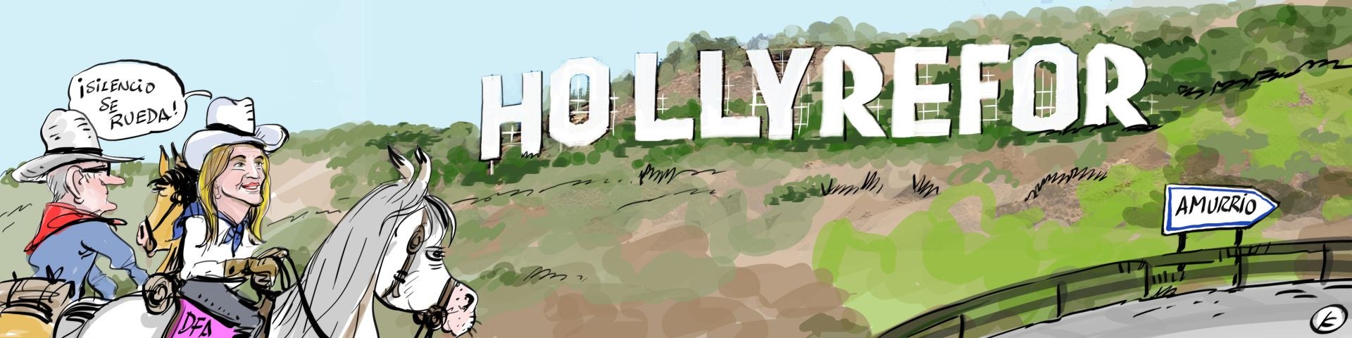 La viñeta de Cerrajería sobre el pabellón para rodajes de cine en Amurrio