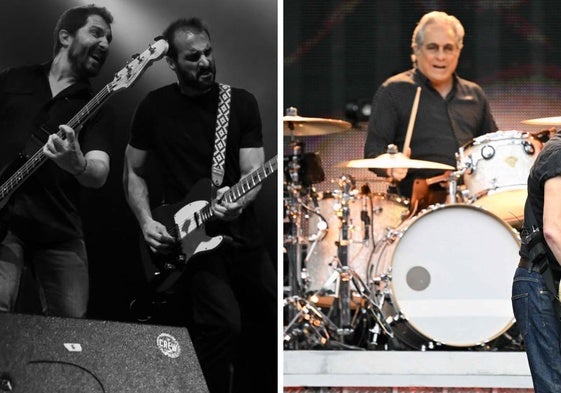 A la izquierda, el grupo getxotarra. A la derecha, el mítico baterista de la E Street Band.