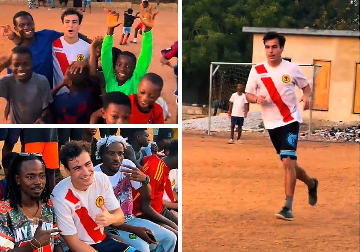 Manu Sánchez, en Ghana con la academia LAMSA.