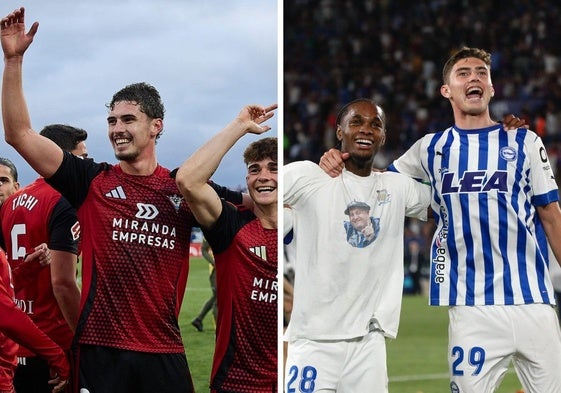 Panichelli, con el Mirandés y el Alavés.