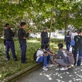 Trabajadores de LEA, en la calle Aramangelu.