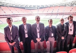 Asier Sáez de Vicuña, Ángel Echevarría, Agustín Zubillaga, Sabino San Vicente, Alex Lara e Iñigo Robredo.