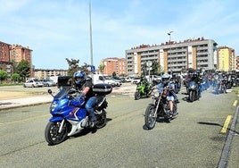 La ruta por la ciudad arrancó en el aparcamiento anexo a las dependencias de la Policía Nacional.