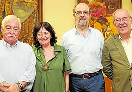 Pedro González, Carmela Vicario, Rafael Ferrer y Javier Nebreda.