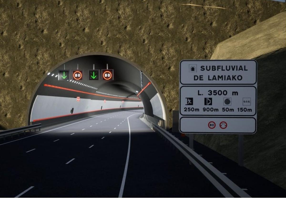 Fotomontaje de una de las posibles entradas al subfluvial.