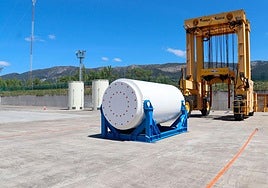 Uno de los contenedores que ha llegado en las últimas semanas a Garoña