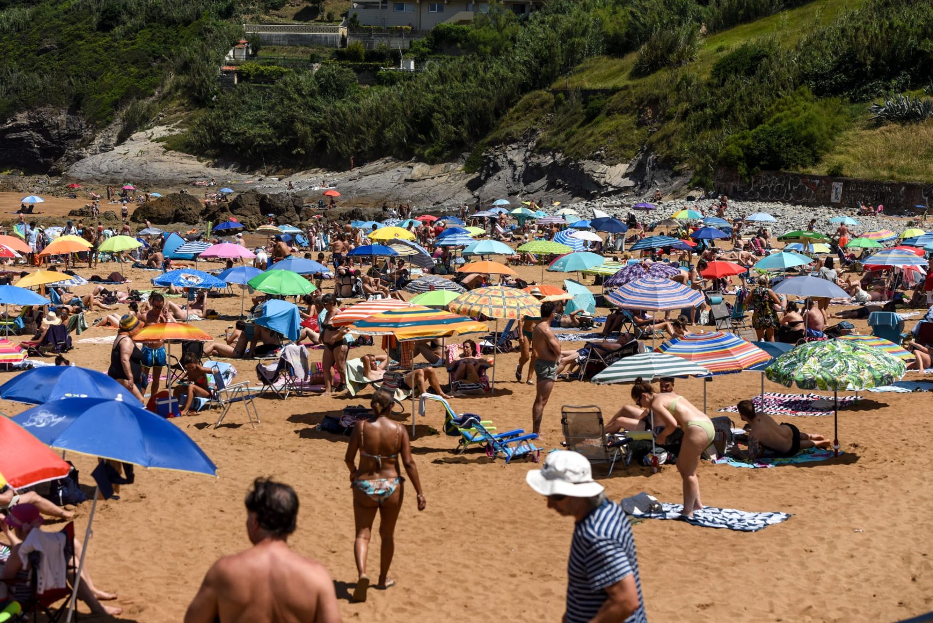Las imágenes del intenso calor en Bizkaia