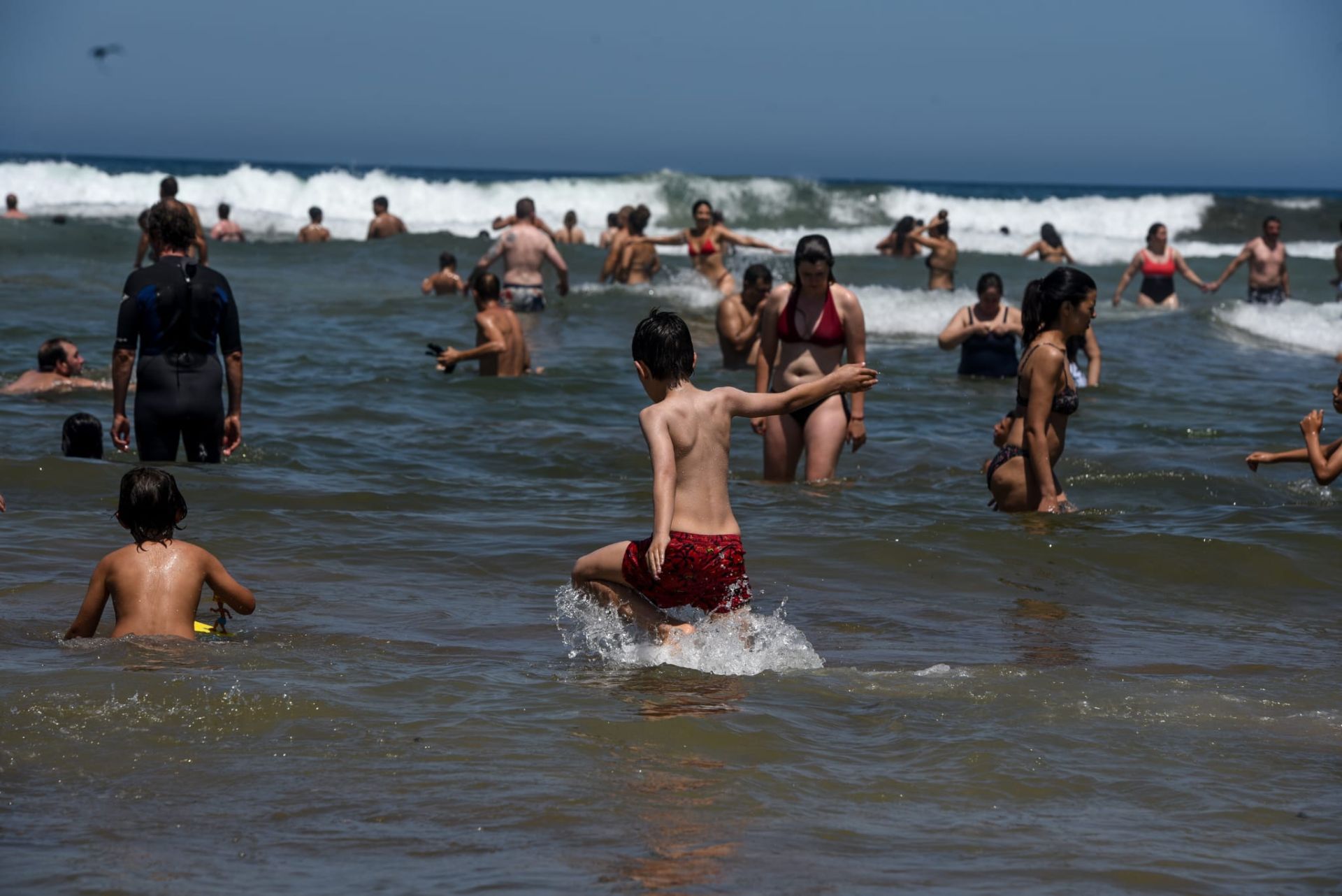 Las imágenes del intenso calor en Bizkaia