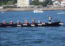 La Sotera tras su victoria en Donibane el sábado.