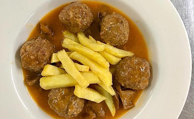 Albóndigas de ternera morucha y pluma ibérica.