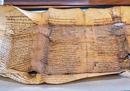 Encuentran en La Rioja un documento del siglo X usado como forro en un libro del siglo XVI.